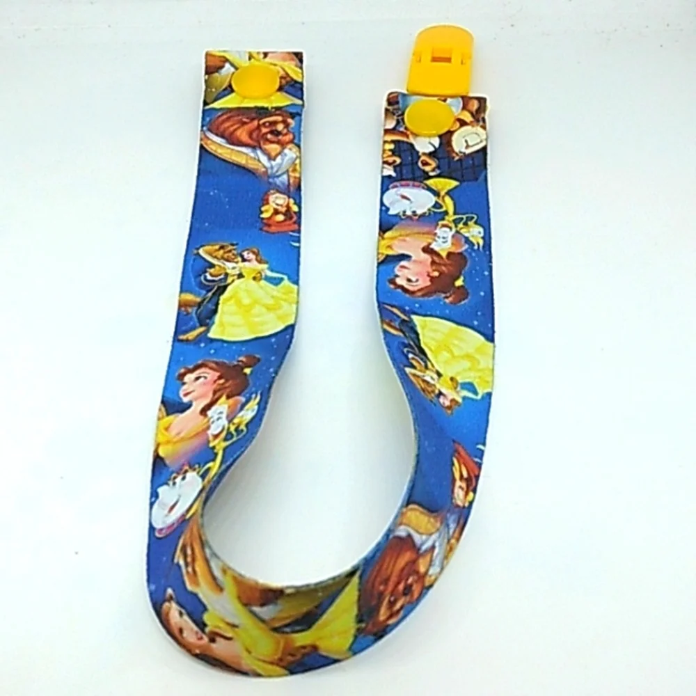 Beauty and the Beast pacifier/Toy clip